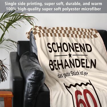 Подарунок на 60-річчя для жінок та чоловіків, кумедний подарунок на день народження у вигляді ковдри, подарунки на 60-річчя для жінок та чоловіків, подарунки на 60-річчя для жінок, дівчат, мам та тат, подарунки для дбайливого поводження