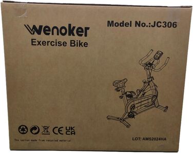 Велотренажер Wenoker Heimtrainer 2025 з магнітним опором, LCD-монітором та підтримкою APP, до 160 кг