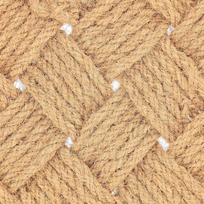 Килимок для дверей Relaxdays Coconut, з вузлуватим візерунком, 75 x 45 см, ручної роботи, двосторонній, натуральний