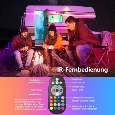 Світлодіодна стрічка 20 м, світлодіодна стрічка Bluetooth 20 м RGB світлодіодні казкові вогні з пультом дистанційного керування та