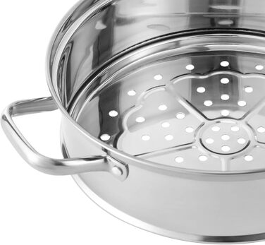 Пароварка 30 см, 5-ти ярусна пароварка з нержавіючої сталі зі скляною кришкою Індукційна каструля Пароварка підходить для всіх тип