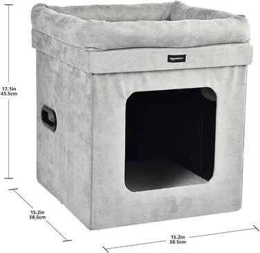 Складаний котячий будиночок Storeo Basics, 38 x 38 x 43 см, сірий