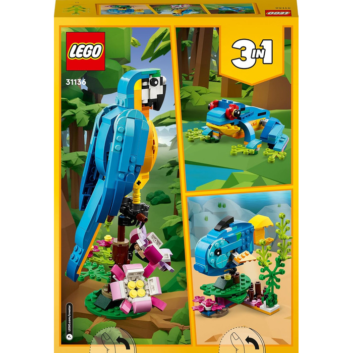 Конструктор LEGO Creator Exotic Parrot 31136, 253 деталі, папуга