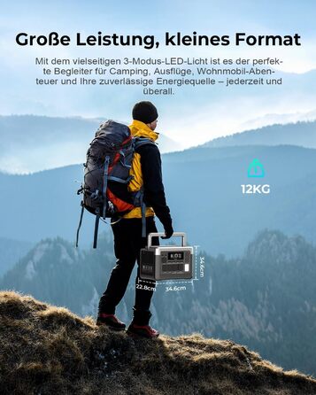 Портативна зарядна станція OUKITEL P1000 Plus, акумулятор LiFePO4 ємністю 1024 Втгод, сонячний генератор потужністю 1800 Вт, швидка зарядка від 0 до 80 за 45 хвилин. Ультратиха для кемпінгу, кемперів та відключень електроенергії P1000PLUS