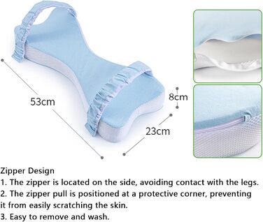 Подушка для сну на боці, подушка для колін, подушка для колін, подушка для ніг, подушка для сну для тих, хто спить на боці, ортопедична подушка для сну (сіра)