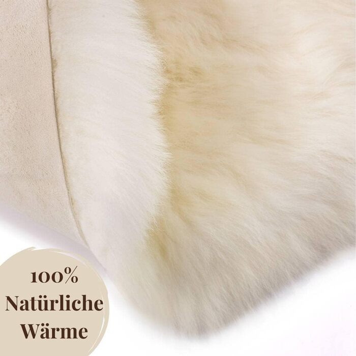 Овчина Hofbrucker, біла, велика, 110-120 см, натуральне хутро, екологічно дублене в Німеччині