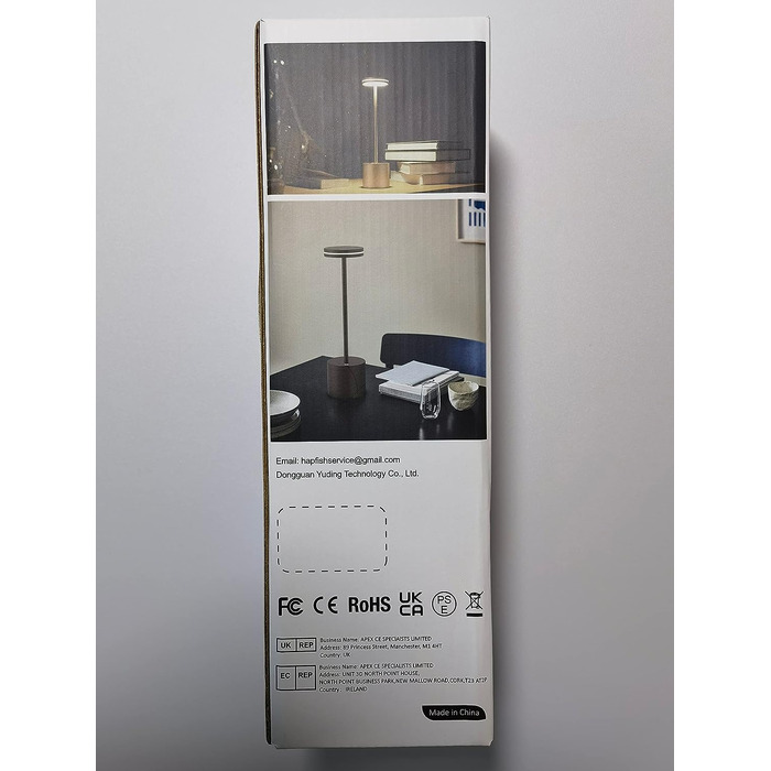 Світлодіодна настільна лампа Hapfish Акумуляторна батарея, 5000 мАг сенсорна настільна лампа з регулюванням яскравості, настільні