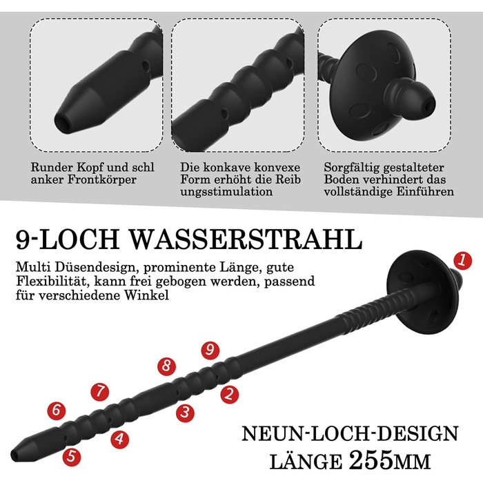 Набір уретральних дилататорів BDSMAGE, з шприцом та ерекційними кільцями, силікон, стимуляція простати, 3 шт.