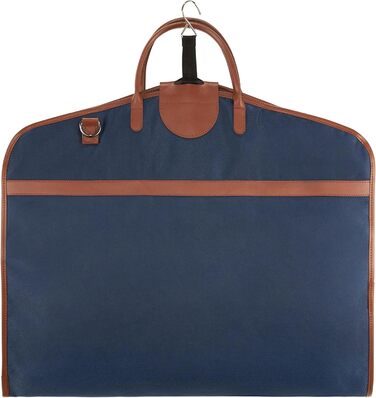 Костюмна сумка - Костюмна сумка для чоловіків та жінок - для 1-2 костюмів, з плечовим ремінцем, кишенею на блискавці - Складана дорожня сумка, сумка для сорочки, захисний чохол - Niles Коричнево-синій темно-синій/коричневий