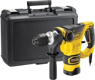 Перфоратор Stanley FatMax SDS-plus FME1250K (1250 Вт, 3,5 Дж, з пневматичним ударним механізмом, з правим/лівим обертанням, пилоне