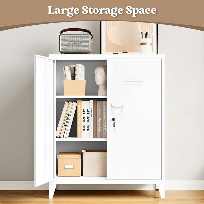 Шафа для документів, що замикається, багатоцільова металева шафа, сталева шафа для інструментів, офісна шафа з 2 дверима, шафа для майстерні, невелика шафа, шафа для зберігання речей, картотечна шафа, біла
