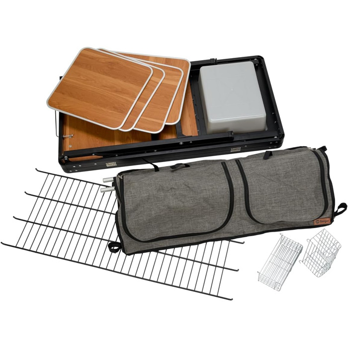 Кухонна коробка Camp LIFE Capri Кемпінгова шафа, кемпінгова кухня, дорожня кухня, складна з алюмінієвою рамою Вулична кухонна шафа, кемпінгова кухня, міні-кухня для тенту, вкл. сумку для перенесення класу люкс