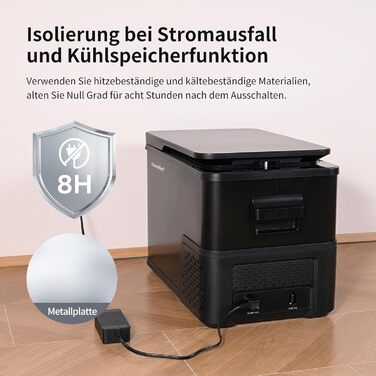 Компресорний холодильник Comfee RCP27DK3(E) об&39ємом 27 л, електричний туристичний холодильник 12 В/230 В, від -20 до 20, 3 регульовані рівні температури, рівень шуму 45 дБ, ідеально підходить для автомобіля, вантажівки, пляжу, пікніка клас енергоспожива