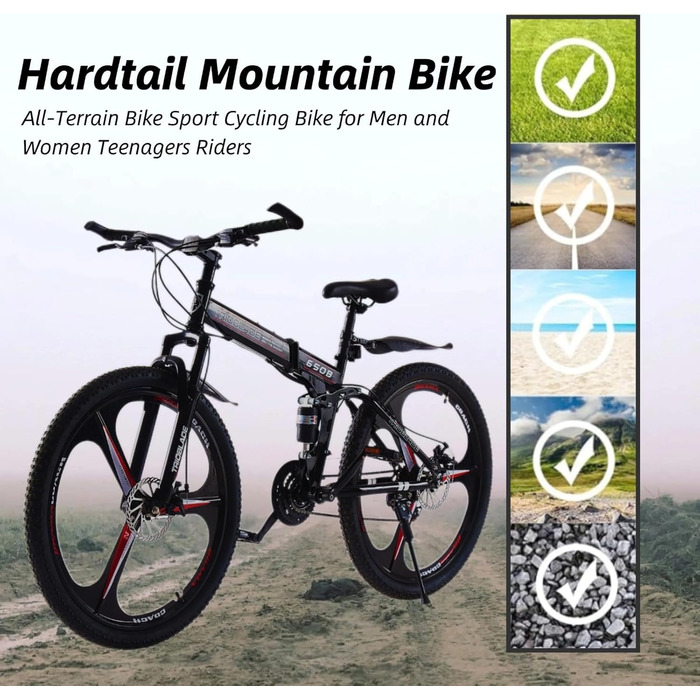 Складаний гірський велосипед для дорослих LSBIKE 27.5″