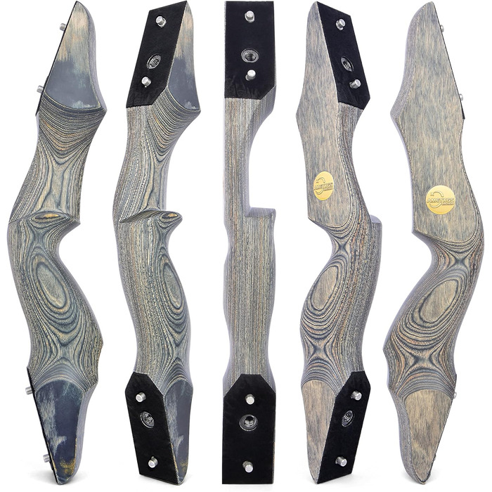 Рекурсивний лук MILAEM 60" (152 см), 30–60 фунтів, праворукий, дерев’яна рукоятка