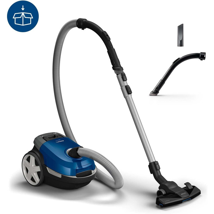 Компактний пилосос Philips серії 3000 Performer з мішком - пилосос потужністю 900 Вт з фільтром від алергії, радіус дії 9 м (XD311