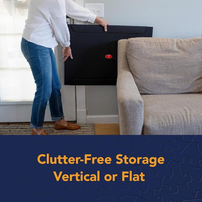 Портативна дошка для пазлів із кришкою та знімними панелями для організації, зберігання та транспортування, розміри 61 x 80 см, 15