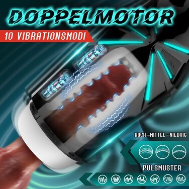 Електричний мастурбатор-сексуальна іграшка для чоловіків із 7 режимами всмоктування та 10 режимами вібрації, мінет із 6 повітряними отворами, мастурбація для чоловіків, мастурбатори з 3D вагіною/кицькою, кишенькова секс-іграшка для кицьки