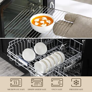 Серія звичайна, 8 шт. порцеляновий крем-білий набір пластівців, миска для супу 300 мл, миска для закусок десертна миска для салату