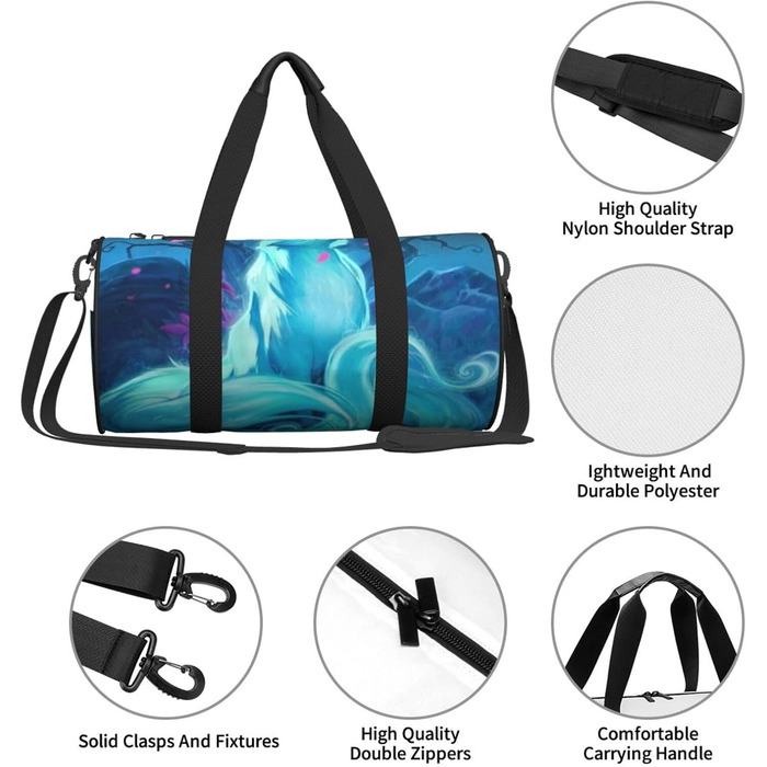 Тропічний пляж, пальми, захід сонця, кругла форма, велика місткість, дорожня сумка, легка та міцна, подарунок для піших прогулянок, відпустки, ділових поїздок та іншого, Magic Blue Fox, універсальний розмір