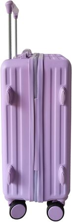 Набір валіз Leandra 2 шт., жорсткий корпус, колеса, телескопічна ручка, кодовий замок, фіолетовий колір, колекція NTK
