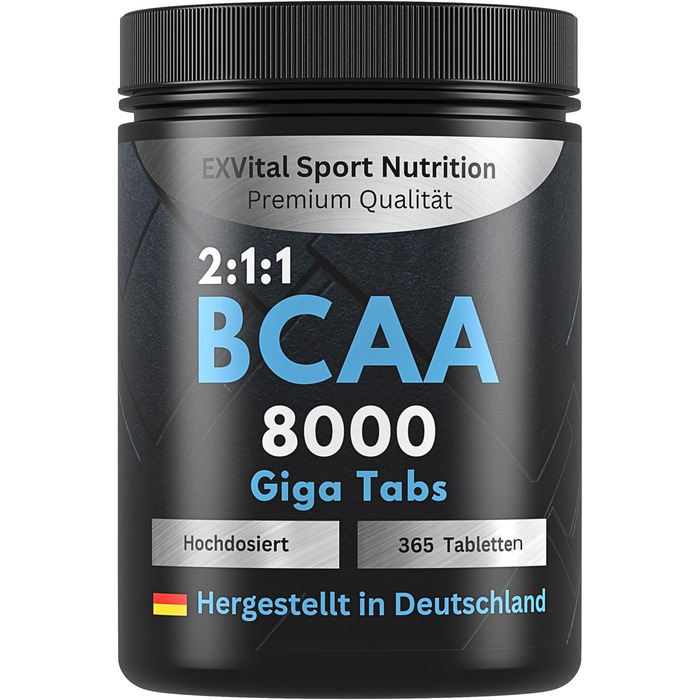 Веганський амінокислотний комплекс BCAA, 365 таблеток