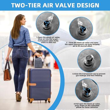 Подушка для підняття ніг, подушка для підтримки ніг з повітряним насосом, надувна клиноподібна подушка для сну, валик для колін для покращення кровообігу та зменшення набряків