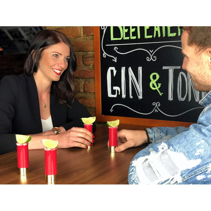 Набір з 12 гільз Чарки Набір з 4 шт. , Патронна гільза Чарки, Алкогольний наливник, Чудова ідея подарунка Набір склянок для пиття