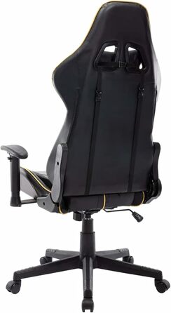 Ігрове крісло, офісне крісло, ігрове крісло, письмове крісло, обертове крісло, чорно-золота штучна шкіра