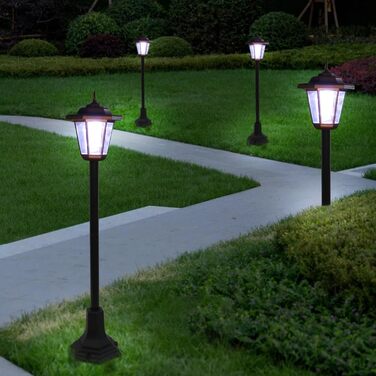 Різдвяний сонячний ліхтар з кашпо, 90 см, світлодіодний, водонепроникний, чорний, з різдвяним вінком