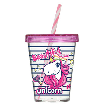 Склянка з трубочкою Herevin Unicorn 0.45 л (161441-003) (6917940) Склянка з трубочкою Herevin Unicorn 0.45 л (161441-003) (6917940)