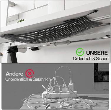 Стіл з регульованою висотою 120x60 см, електричний з функцією пам&39яті, комп&39ютерний стіл з можливістю сидіти та стояти. Організатор кабелів та гачки, регульований стіл стоячи для офісу та дому білий 120 см