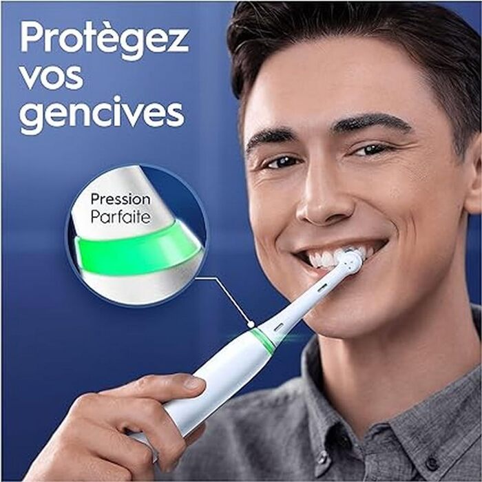 Електрична зубна щітка Oral-B iO 6N, Bluetooth, 2 щітки, 1 дорожній кейс, білий