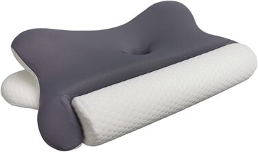 Подушка для шиї, ортопедична подушка 2-в-1 з валиком для шиї, ергономічна подушка з піни з ефектом пам&39яті для сну на боці - подушка для сну для шиї та сну - переможець тесту на подушку для підтримки шиї