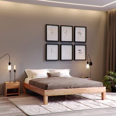 Ліжко Krok Wood Jana з масиву бука (100 x 200 см)