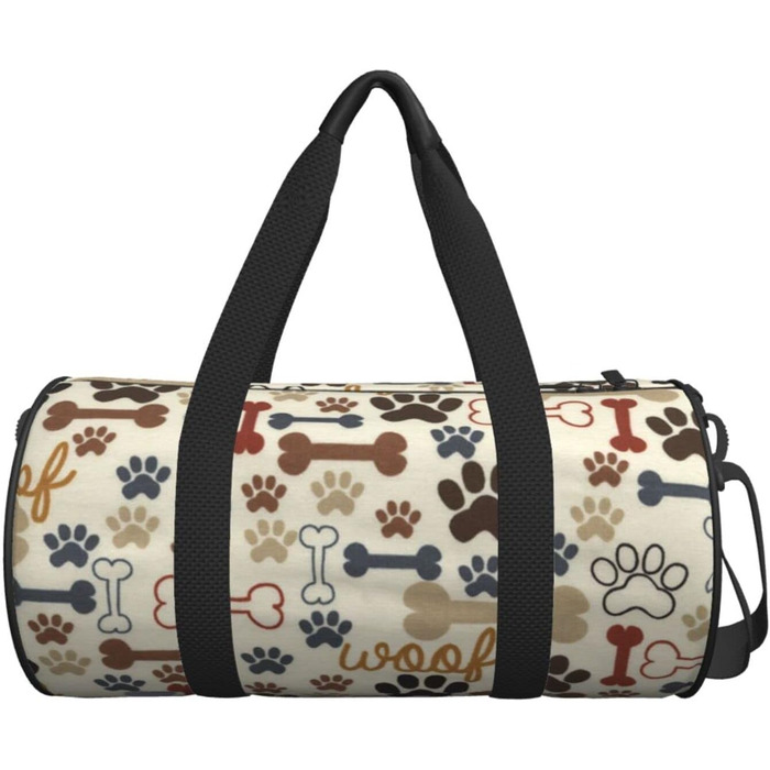 Універсальна спортивна сумка-мішок для подорожей з принтом лап та кісток для чоловіків і жінок