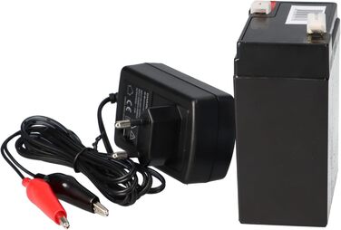 Комплект - свинцево-кислотний акумулятор та зарядний пристрій - зарядний пристрій Q-Batteries 6V 4.5Ah 0.6A
