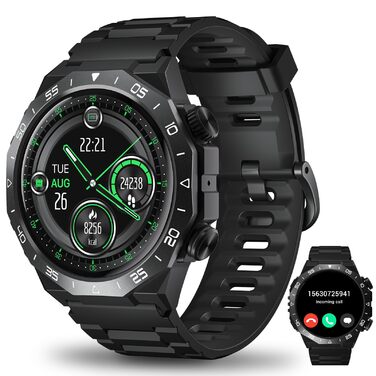 Розумний годинник для чоловіків та жінок, 1,39-дюймовий сенсорний фітнес-годинник з Bluetooth-дзвінками, ШІ-помічником, 112 спортивних режимів, фітнес-трекер, монітор серцевого ритму SpO2, монітор сну, крокомір, водонепроникний спортивний годинник IP68 дл