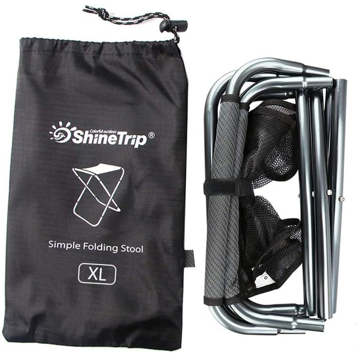 Невеликий портативний складний стілець, міні-стільці для кемпінгу на відкритому повітрі, складний кемпінговий стілець, легкий для кемпінгу, риболовлі, пікніків, подорожей та походів, 13x14,2x15,7 дюймів, сріблястий