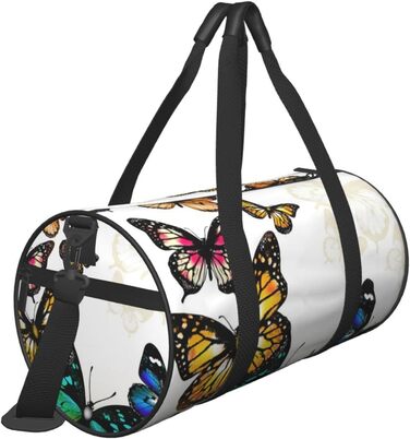 Дорожня сумка-циліндр з квітковим принтом, спортивна сумка для чоловіків та жінок, сумка-мішок, спортивна дорожня сумка