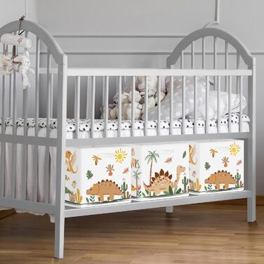 Коробка для зберігання 3 шт. и бохо динозавр кошик для зберігання дітей складаний пальмовий кубик для зберігання яєць іграшок, книг, одягу, кактусів, 30