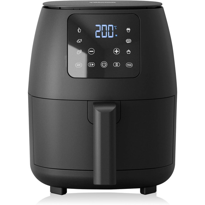 Цифрова фритюрниця Tristar Mini - 2 л - Без олії - 6 програм приготування - Антипригарне покриття - Регульований термостат - 1500 Вт - FR-9015, чорний