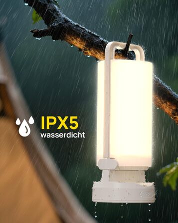 Сонячний кемпінговий ліхтар Eventek 8000 мАг, надяскравий складний світлодіодний кемпінговий ліхтар з 3 режимами та сенсорним керуванням, акумуляторний наметовий ліхтар IPX5 для відключення електроенергії, кемпінгу, походів, надзвичайних ситуацій