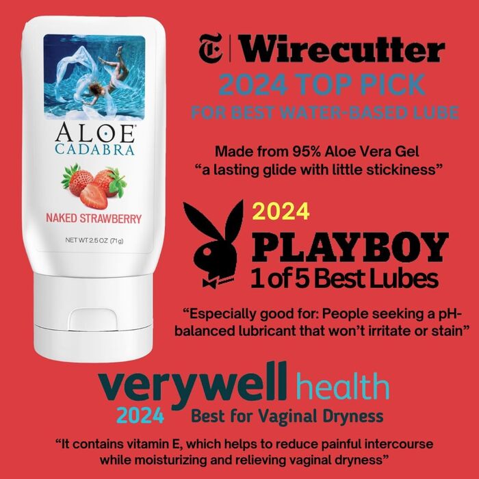Персональний лубрикант зі смаком алое кадабри, органічний ласий, для анального сексу, орального сексу, для жінок, чоловіків та пар, гола полуниця, 2,5 унції