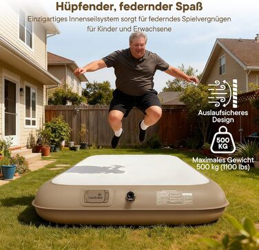 Самонадувальний надувний матрац для 1 особи з портативним насосом. Надувається всього за 2 хвилини та має м&39який матовий верх. Надувний матрац для кемпінгу та використання гостями. 20010020 см, макс. 500 кг. 1 особа.