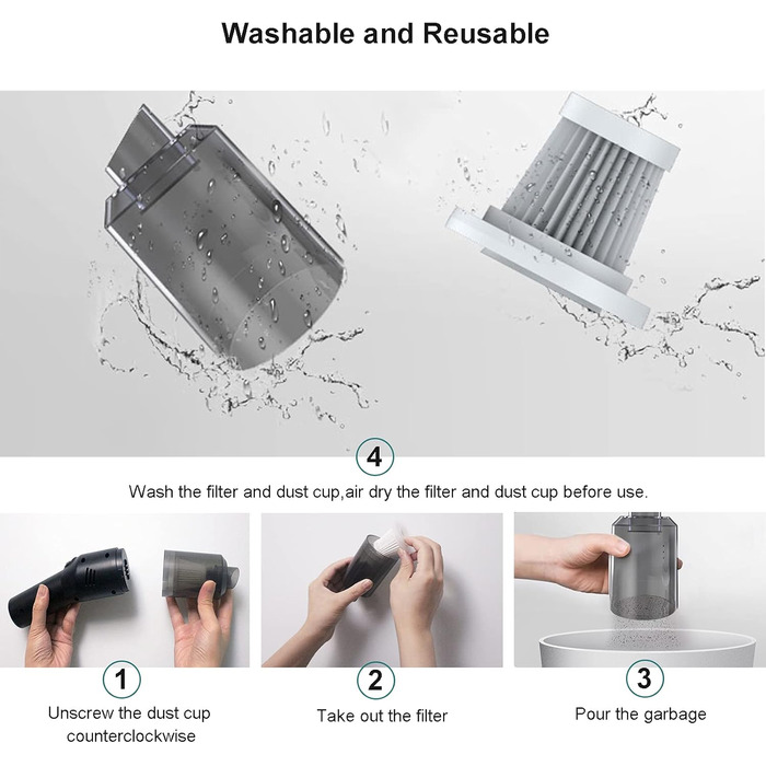 Перезаряджається ручний пилосос, USB Перезаряджається портативний легкий міні-пилосос автомобільний пилосос бездротовий, вологий і