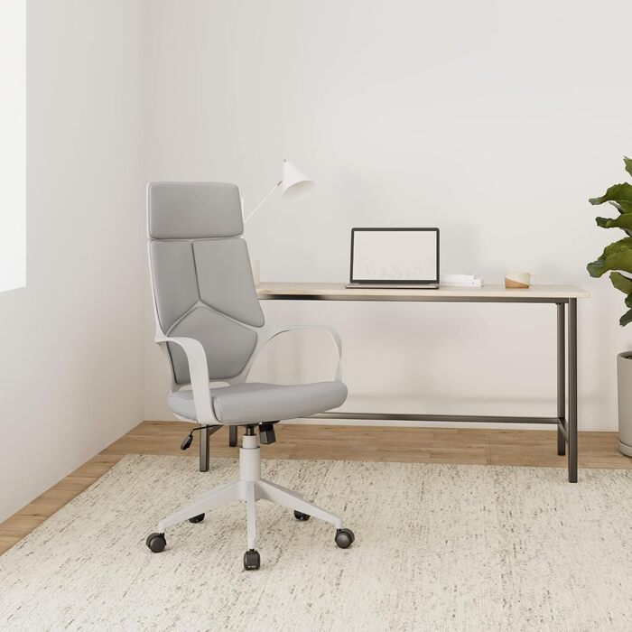 Офісний стілець SixBros. Сірий/Білий - 0898H/2253