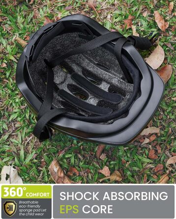 Дитячий шолом OutdoorMaster, стійкий до ударів та ударів велосипедний шолом для дітей, Індивідуальне регулювання розміру, Оптимізо