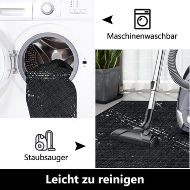 Захисний килимок для офісних стільців 90x120 см - Розкішний килимок для офісних стільців з принтом для паркету та твердих підлог, універсальний килимок для офісного крісла для дому та офісу (Чорний, 90 x 120 см) 90 x 120 см Чорний
