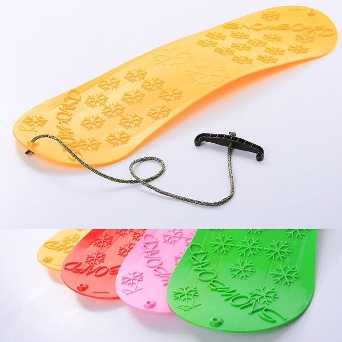 Сноуборд дитячий сноуборд санки сніговий планер снігова гірка в комплекті з мотузкою 5 кольорів жовтий